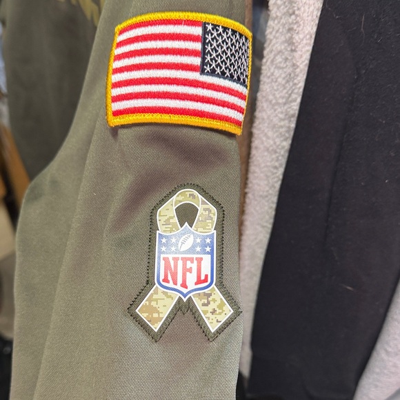 Nike Olive Green Patriots Hoodie - Picture 3 of 4